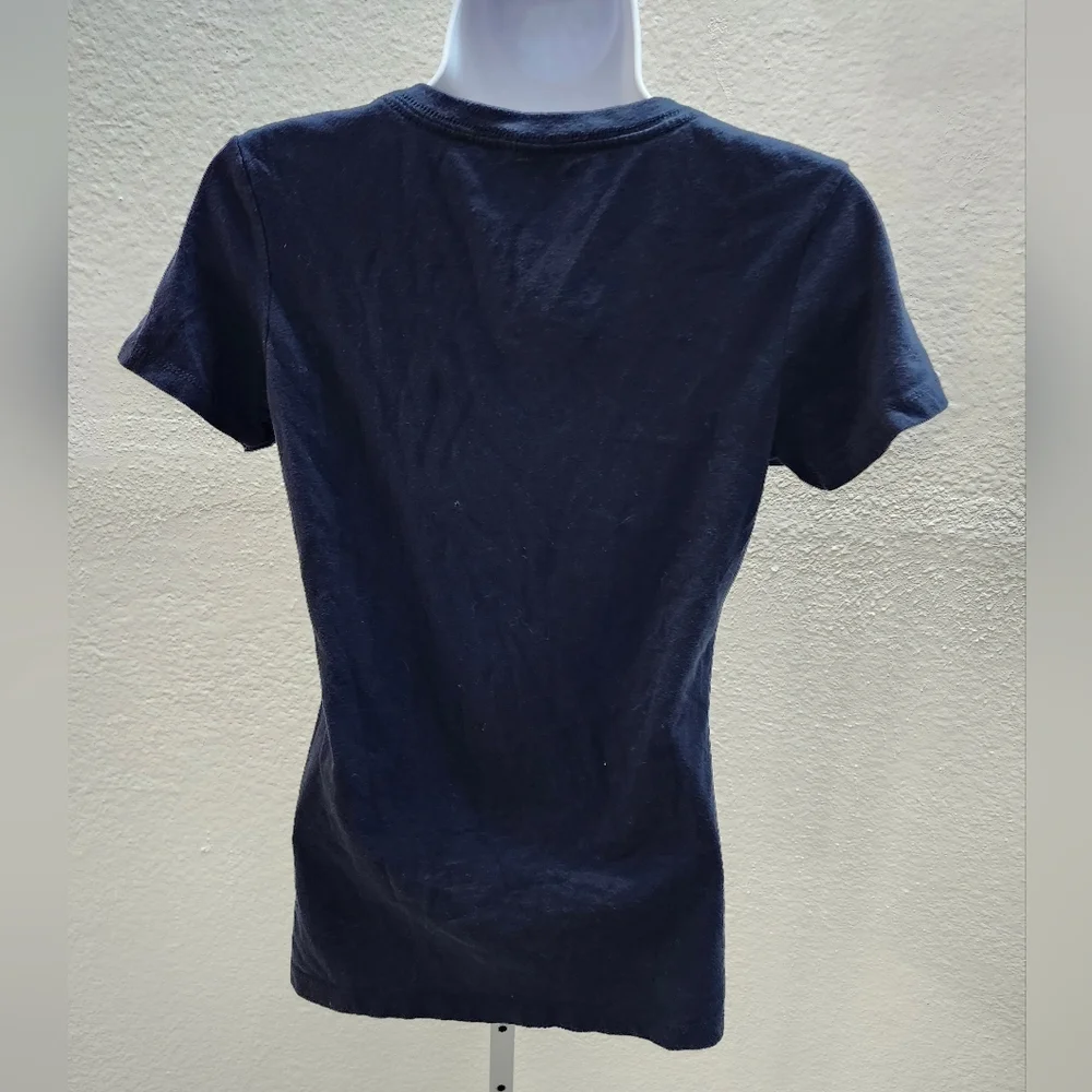 Women's Black V-Neck T-Shirt - Picture 2 of 3